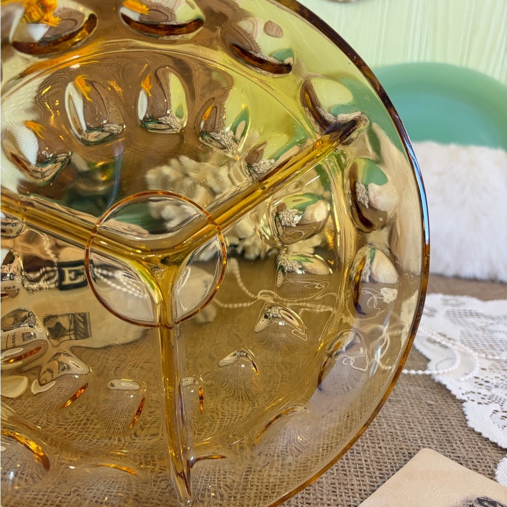 Vintage Amber Glass Dish - Picture 7 of 8
